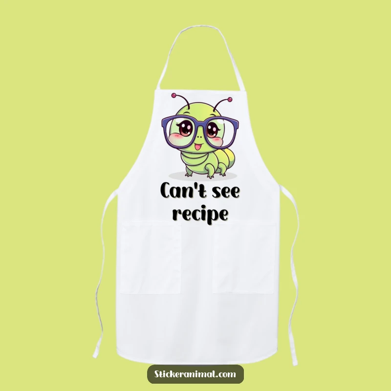 Funny Caterpillar Glasses Apron: Wobbly Kitchen Wear, Perfect Chef Gift