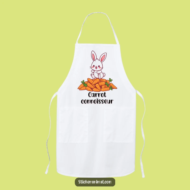 Funny Rabbit Chef Apron: Playful Carrot Hopper Kitchen Gift