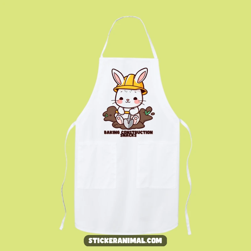 Funny Bunny Carpenter Apron: Digging Critter Chef, Humorous Workwear Gift
