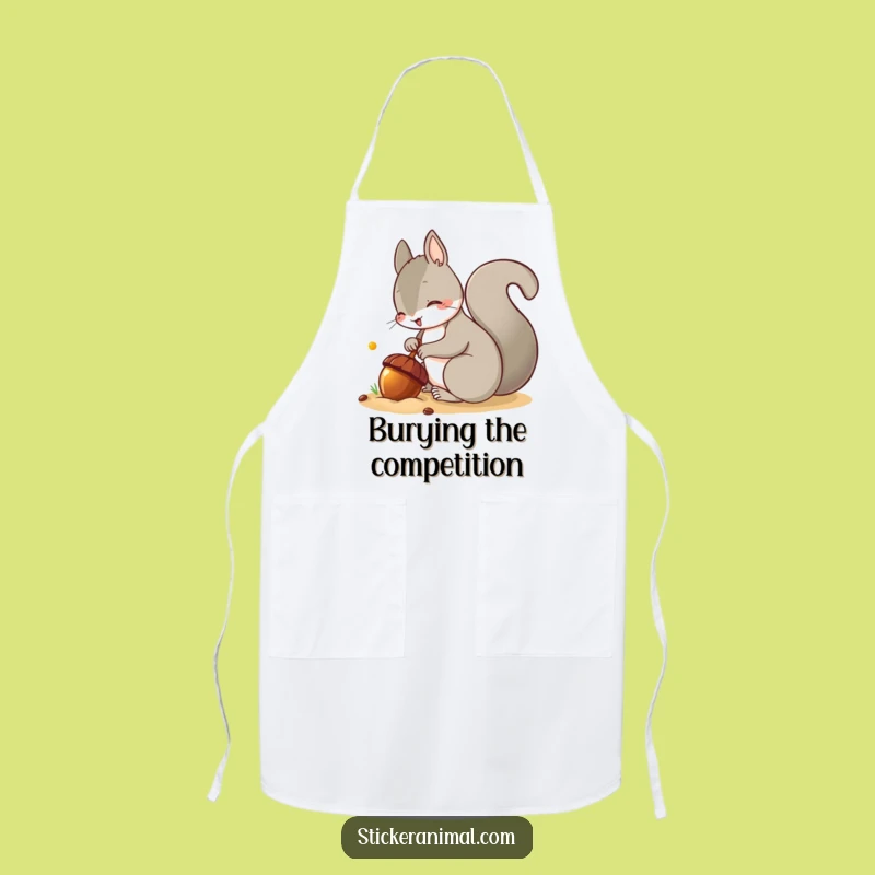 Funny Squirrel Acorn Apron: Cook with Mischief and Humor