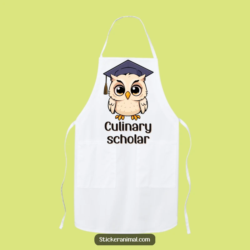 Funny Surprised Owl Apron - Cook with Comedic Shock, a Perfect Funny Gift!