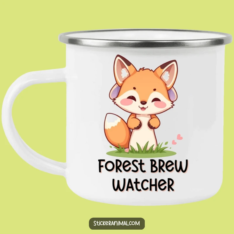 Funny Fox Cub Camping Mug - Enjoy Adventures with Woodland Whimsy and Warmth