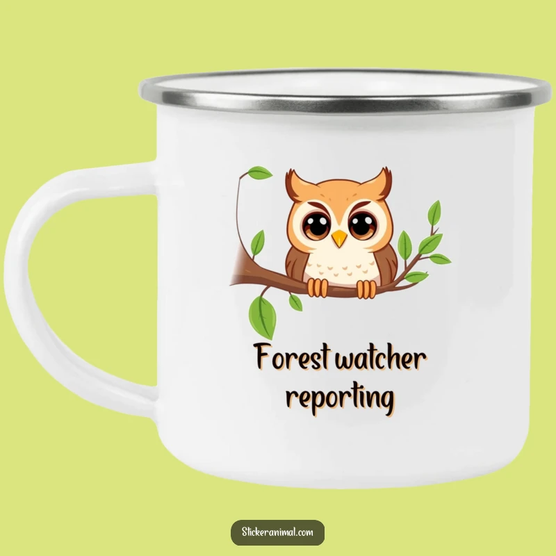 Funny Owl Big Eyes Camping Mug: Durable Owl Fun, Perfect Outdoor Funny Gift!
