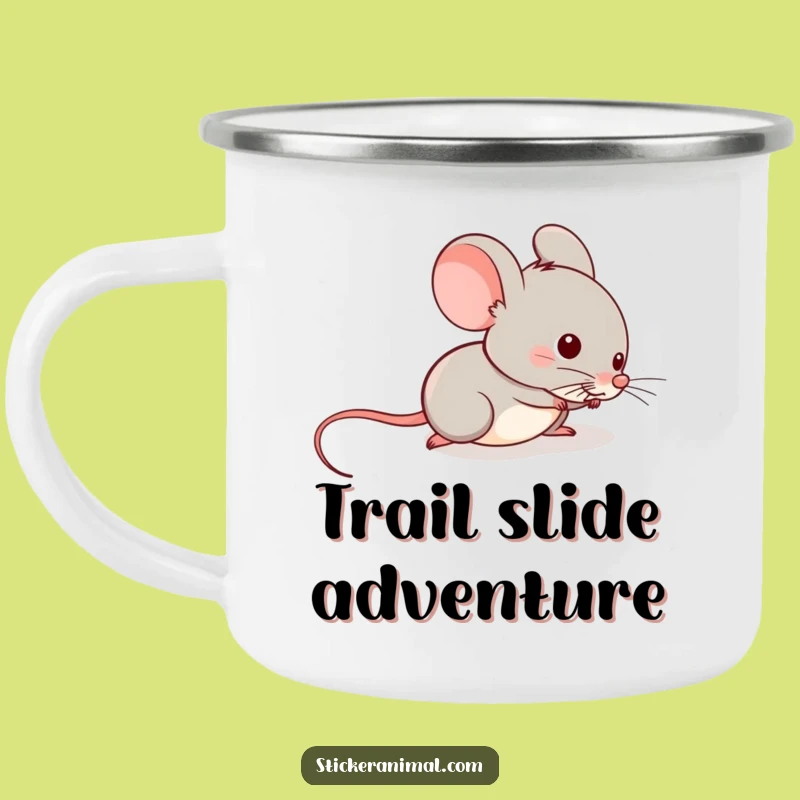 Funny Mouse Tail Slide Camping Mug: Mischievous Mouse For Playful Camp Sips