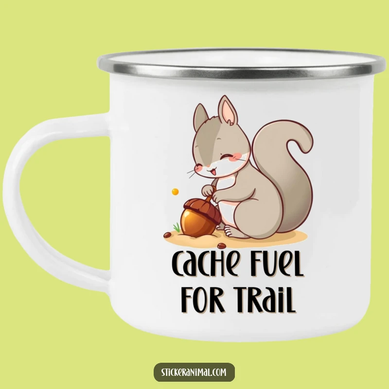 Funny Squirrel Acorn Camping Mug: Adventure Fuelled by Mischief and Hot Drinks