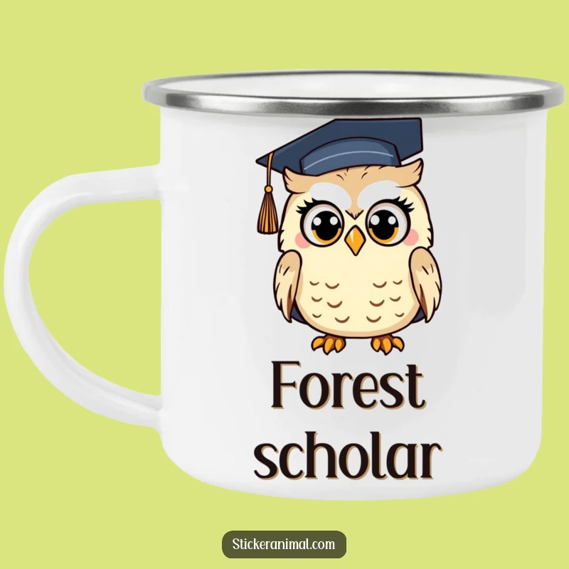 Funny Surprised Owl Camping Mug - Durable Graduation Scholar Mug for Gifts
