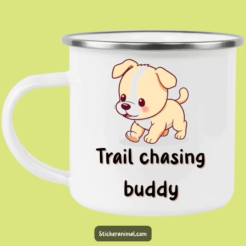 Funny Puppy Camping Mug - Enjoy Adventures with Canine Comedy and Warm Drinks