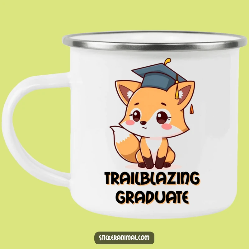Funny Graduation Fox Camping Mug: Adventure Fuelled By Hilarious Success
