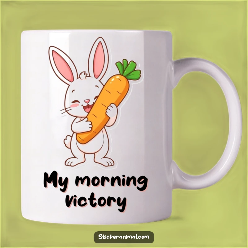 Funny Bunny Carrot Trophy Mug: Celebrate Wins With A Hilarious Veggie Prize