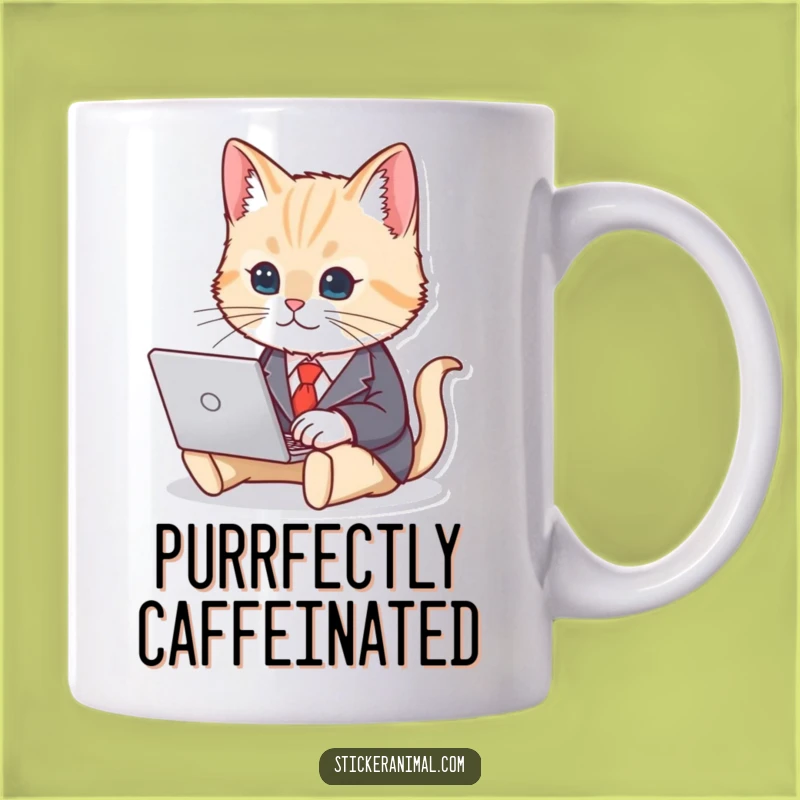 Funny Cat Business Suit Mug - Hilarious Office Humor Gift for Professionals