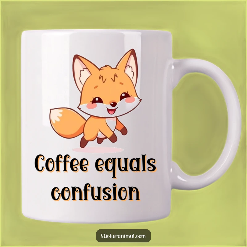 Funny Fox Tail Chase Mug: Curious Character, Perfect Hilarious Gift for Gamers