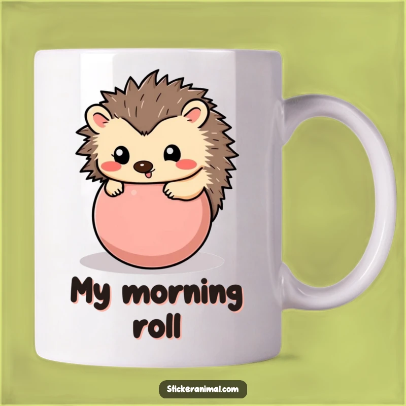 Funny Hedgehog Ball Mug - A Cute and Comedic Gift for Hedgehog Lovers