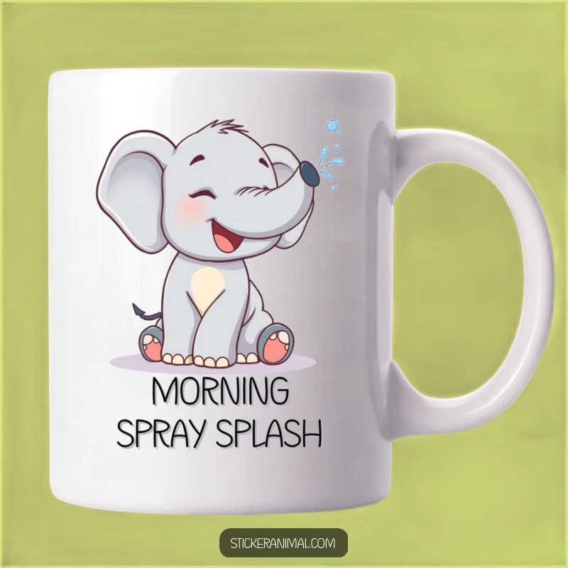 Funny Elephant Calf Splash Mug: Giggles Guaranteed - A Joyful Gift!