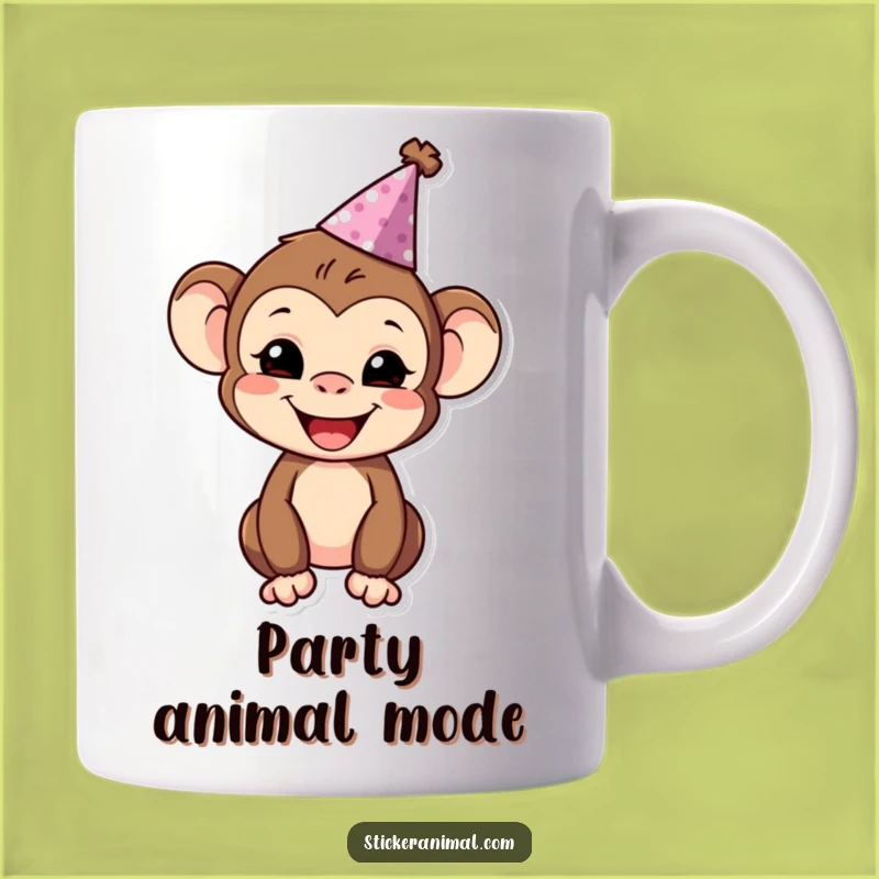 Funny Monkey Party Mug: Celebrate in Style with This Cheerful Character Gift