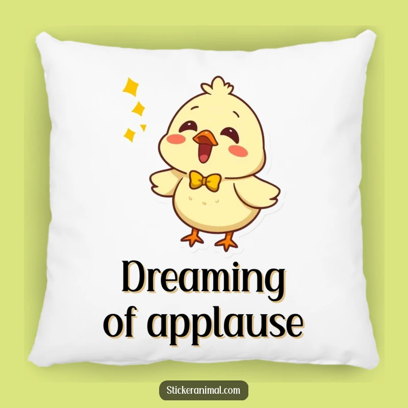 Comfy Funny Chirping Chick Singing Pillow, a Snuggly Gift for Songbirds