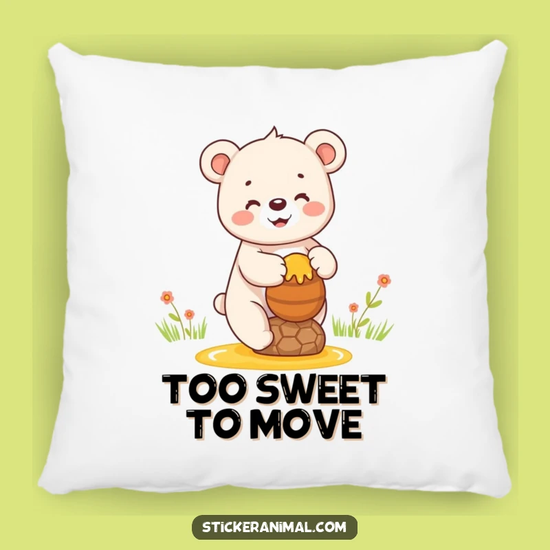 Funny Happy Bear Pillow - Cozy Sweetness and Humor, an Adorable Funny Gift!
