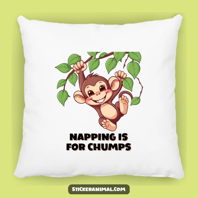 Funny Monkey Swinging Pillow: Cozy Primate Comfort, Perfect Accent Gift
