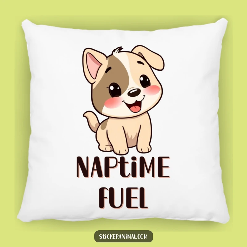 Funny Dog Wag Pillow: Enthusiastic Tail Character Comfort Gift