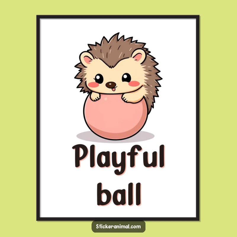 Funny Hedgehog Digital Art - Instant Cuteness for Your Walls