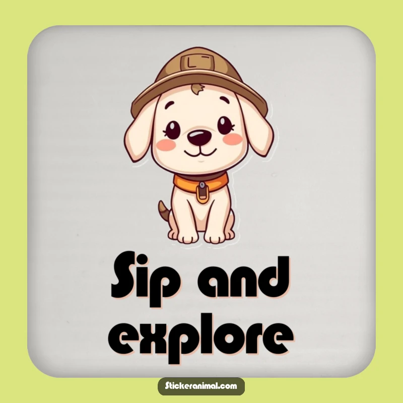 Funny Explorer Puppy Coasters: Protect Surfaces With Hilarious Curiosity