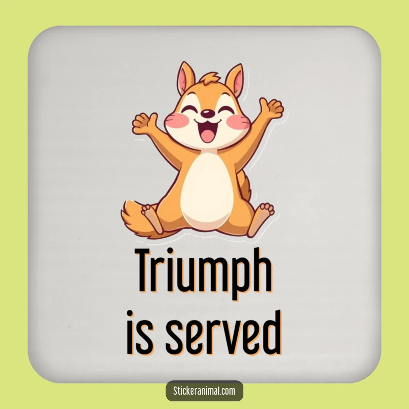 Funny Squirrel Leap Coasters: Protect Surfaces with Joyful, Humorous Flair