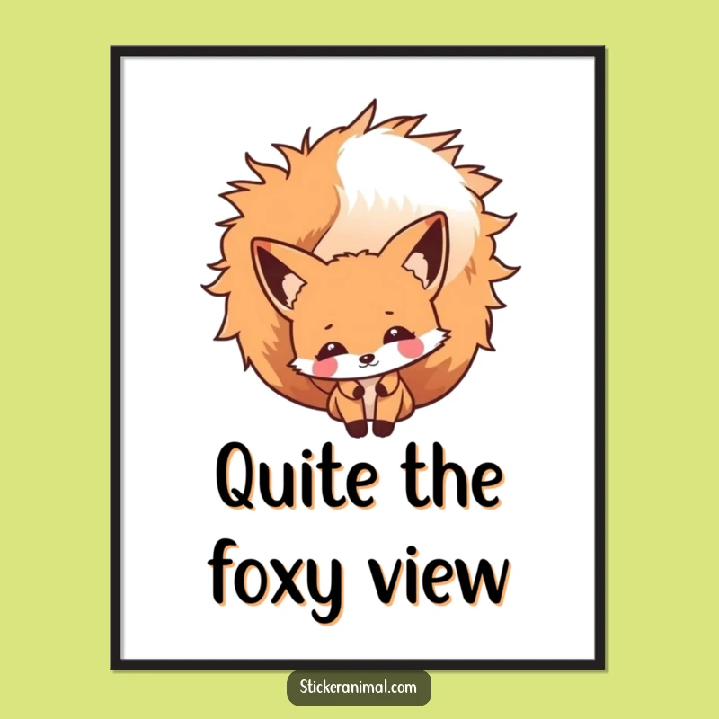 Funny Fox Peek Poster: Woodland Whimsy, Perfect Wall Art Gift