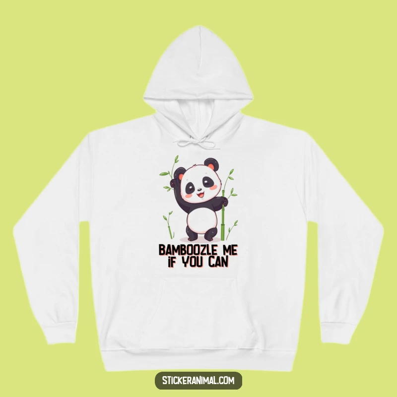 Funny Panda Handstand Hoodie: Cozy Joyful Bear Attempts Yoga, Warm Gift