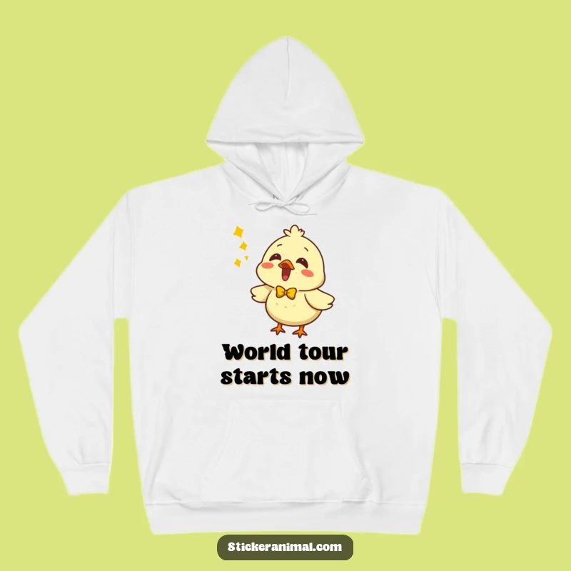 Cozy Funny Chirping Chick Singing Hoodie, a Perfect Gift for Divas