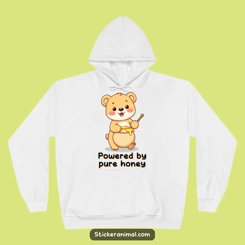 Funny Bear Cub Honey Pot Hoodie: Cozy Up with Sweet Humor and Warmth