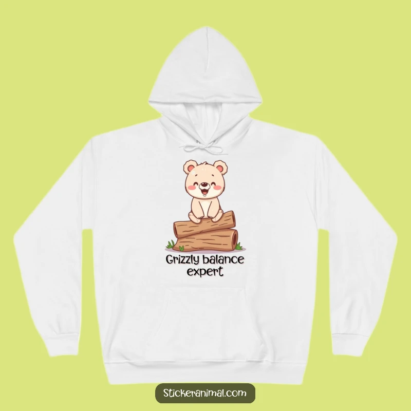 Funny Bear Cub Hoodie - Cozy Comfort with Woodland Adventure and Humor