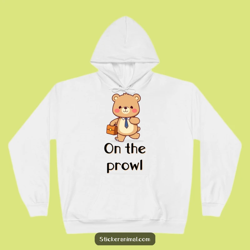 Funny Bear Power Hoodie: Cozy and Confident Gift for the Determined