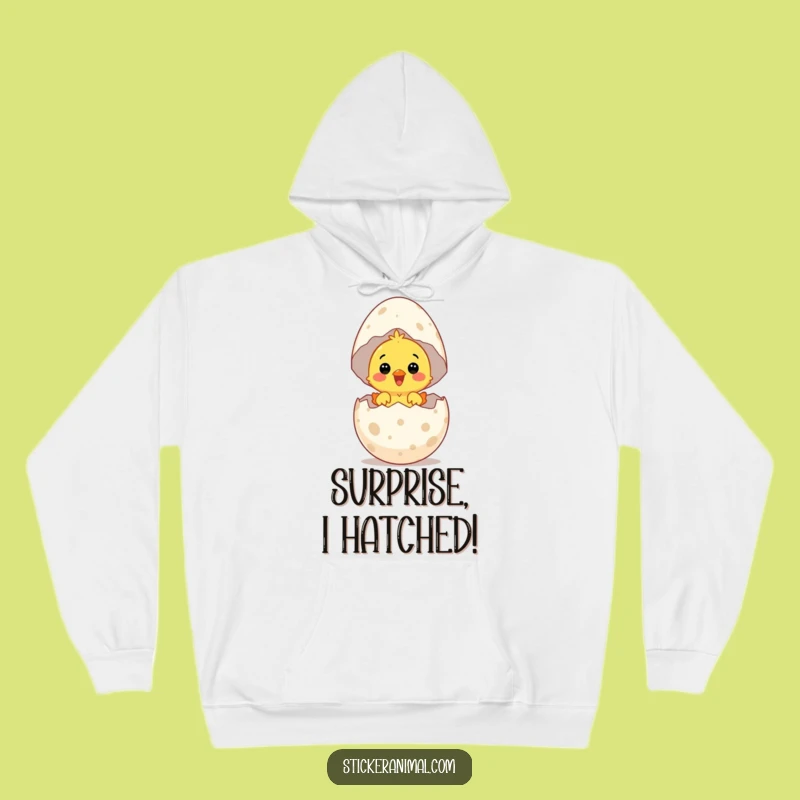 Funny Chick Hatching Hoodie: Cozy Surprise, Warm Joyful Beginnings