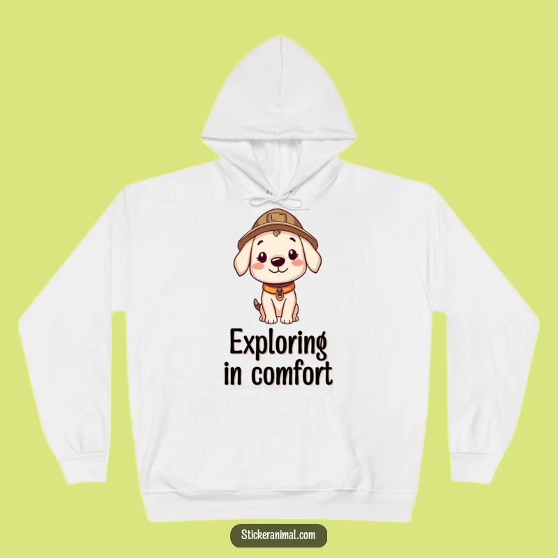 Funny Explorer Puppy Hoodie: Cozy Up For Hilarious Adventures