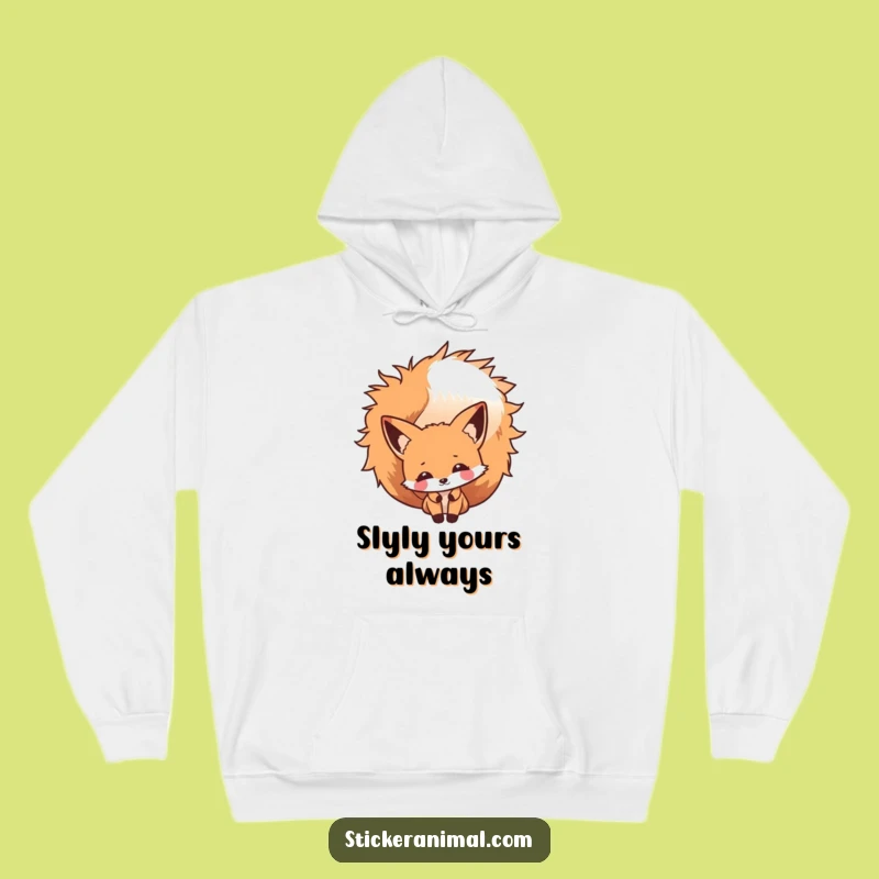 Funny Fox Peek Hoodie: Cozy Woodland Charm, Perfect Warm Gift