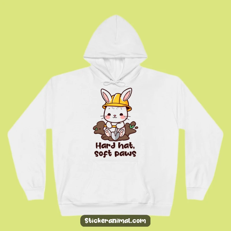 Funny Bunny Foreman Hoodie: Construction Critter Digging, Cozy & Hilarious Gift