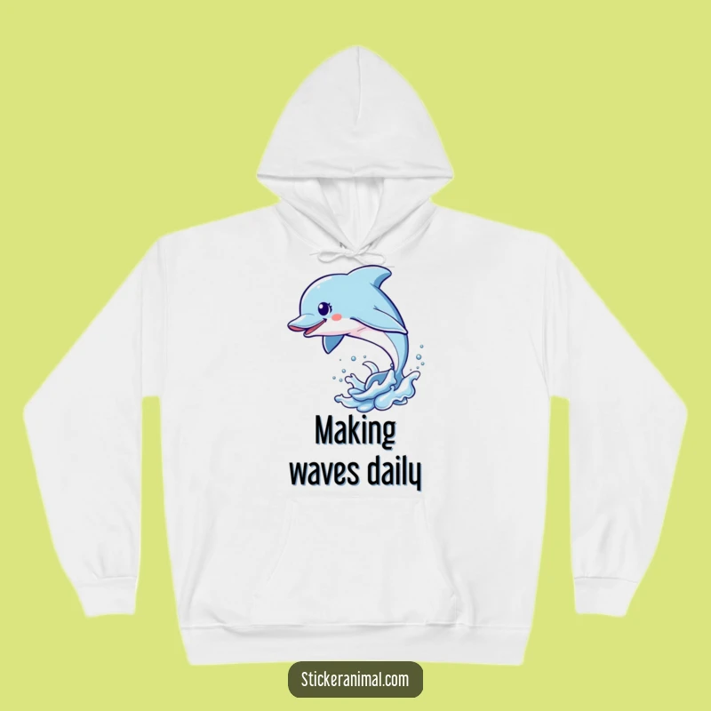 Funny Dolphin Leap Hoodie: Cozy Ocean Vibes, Perfect Warm Gift