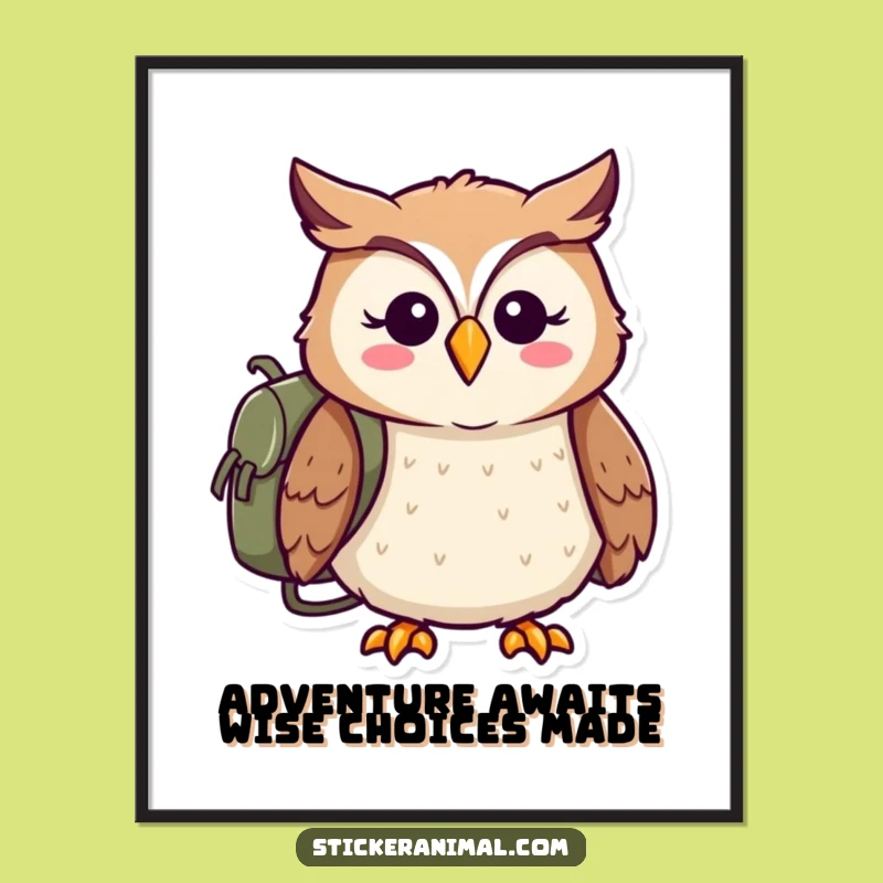 Free Printable Wall Art: Adventurous Owl Downloadable Art for Whimsical Home Decor