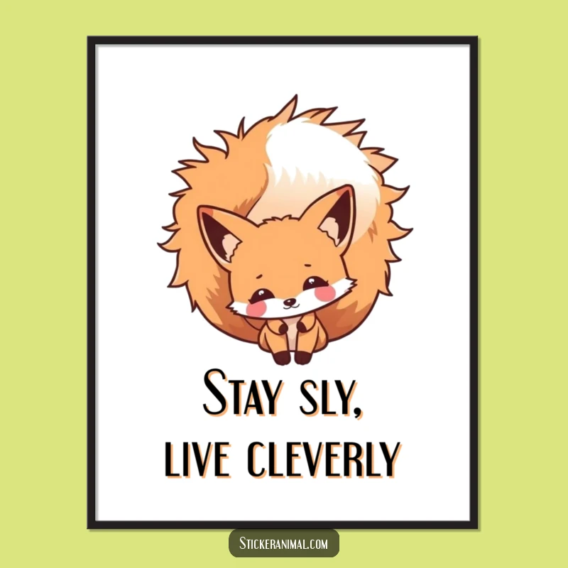 Funny Free Printable Wall Art: Cheeky Fox Woodland Decor