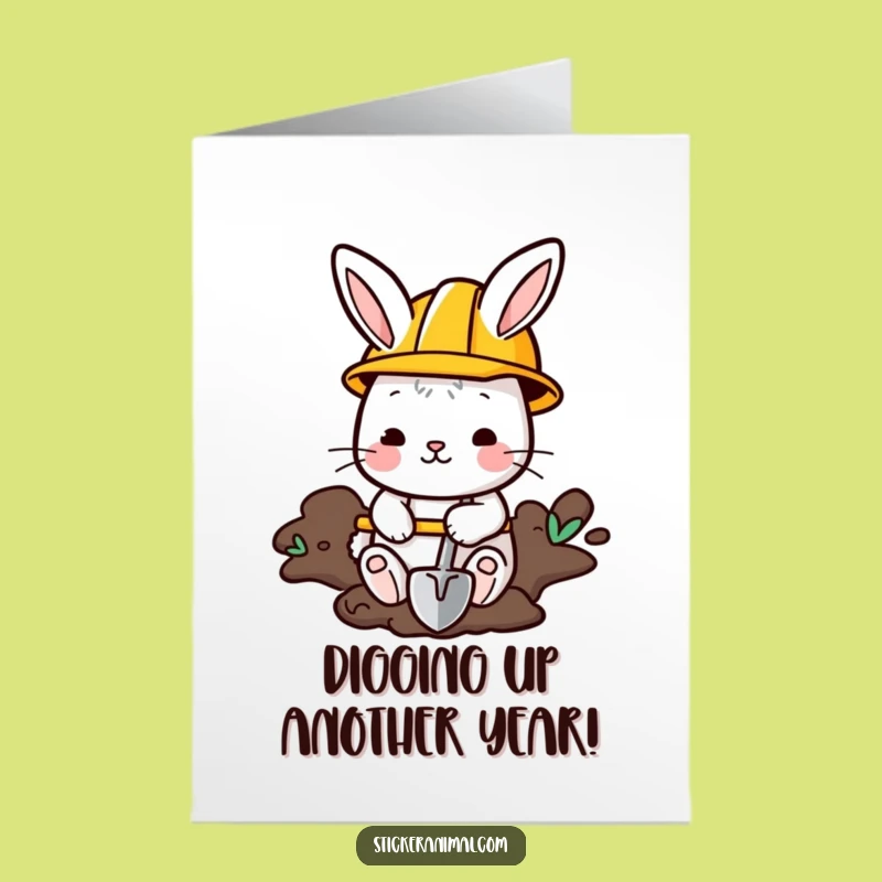 Free Printable Birthday Card Funny Bunny Builder Downloadable Gift