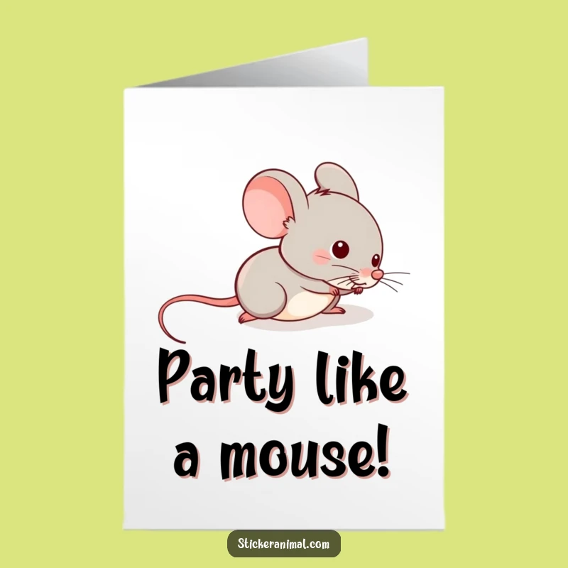 Free Printable Mouse Birthday Card: Mischievous Fun Downloadable for a Joyful Day!