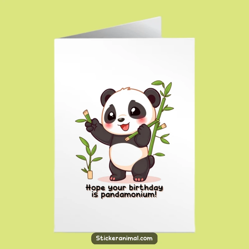 Free Printable Panda Birthday Card: Funny Downloadable Gift for Animal Lovers