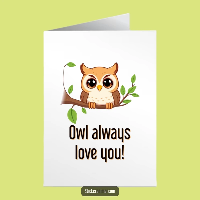 Free Printable Owl Birthday Card: Funny Big Eyes Downloadable Gift for Wise Ones