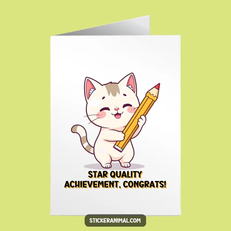 Free Printable Congrats Card: Cat Artist - Inspiring Downloadable Gift for Creators
