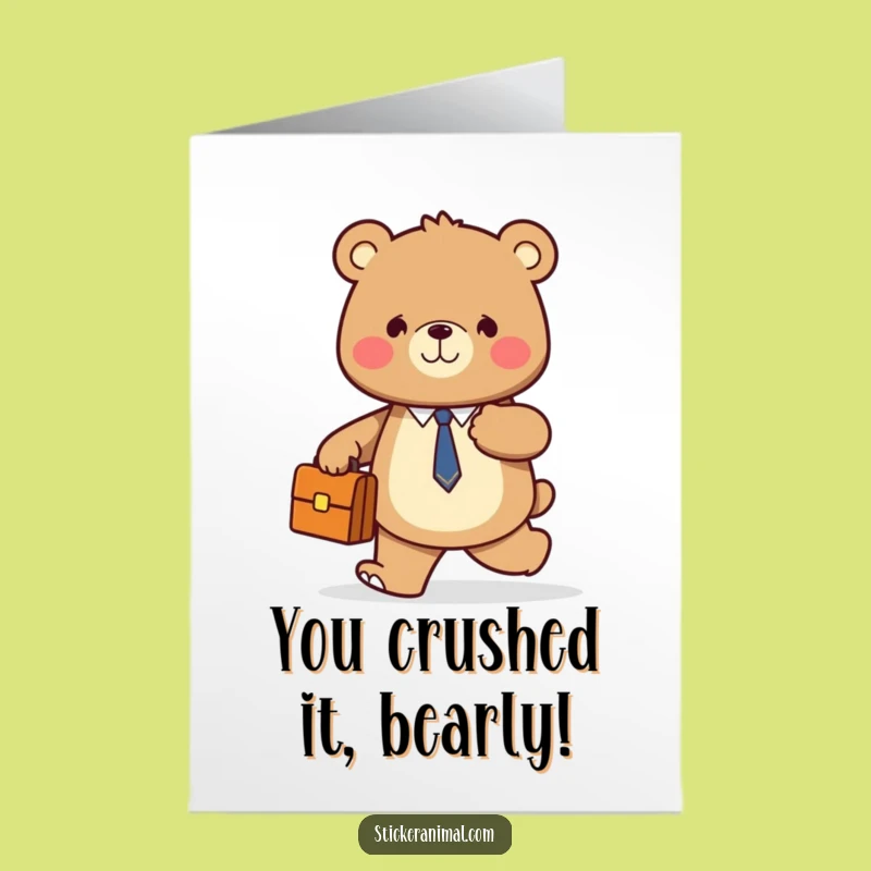 Free Printable Bear Congratulations Card - Confident Walker Downloadable & Print at Home