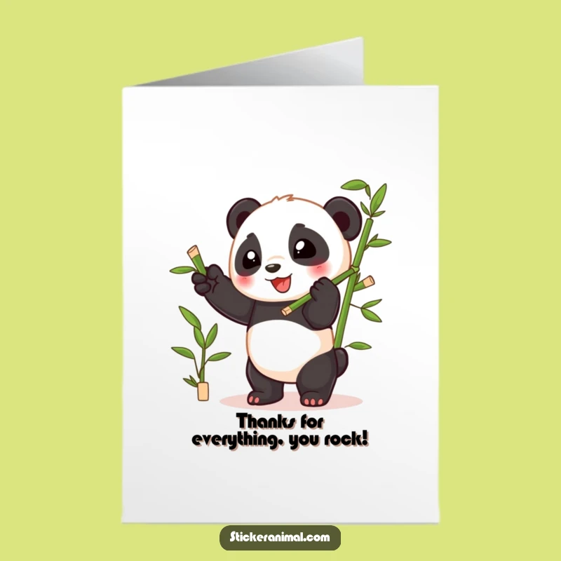 Free Printable Panda Thank You Card: Funny Downloadable Gift for Sweet Gratitude