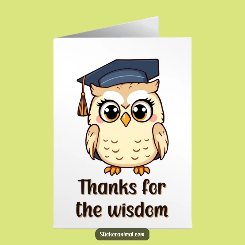 Free Printable Thank You Card: Surprised Owl Wise Words Greeting, Downloadable, Funny DIY Gift