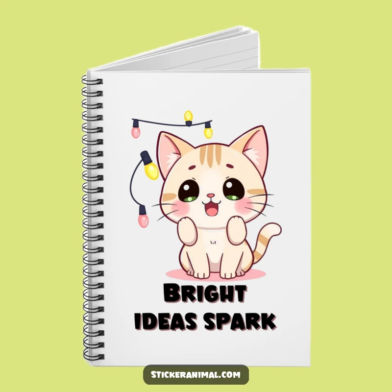 Funny Cat Lights Notebook: Surprised Kitty Journal, Perfect for Notes & Funny Gift!