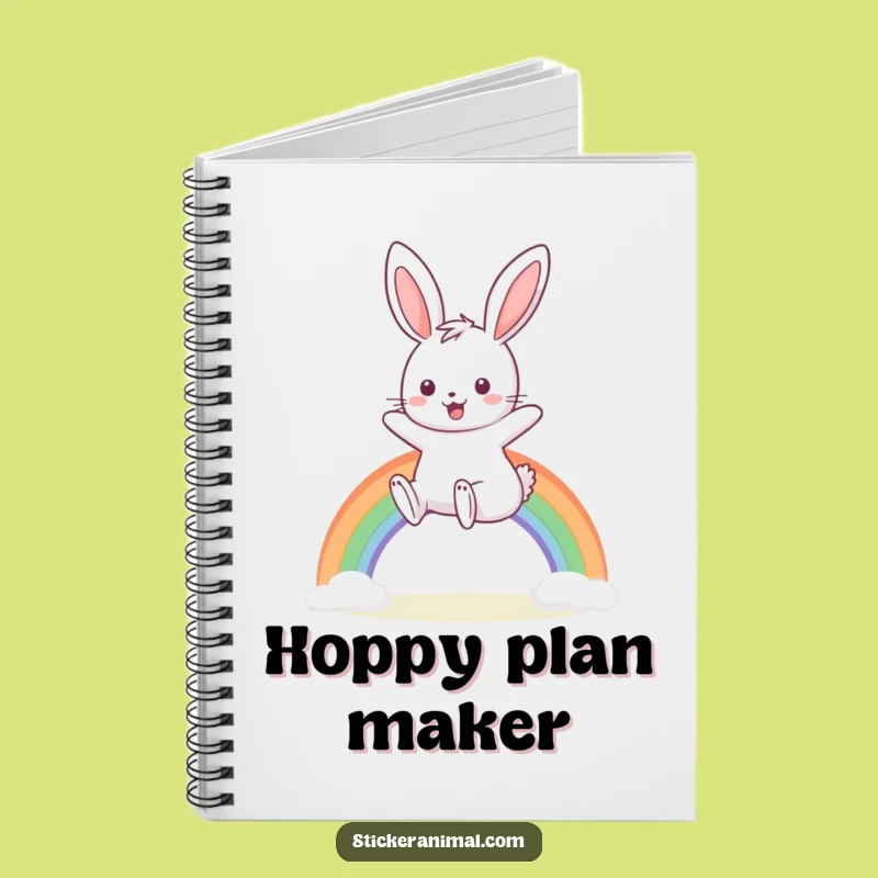 Funny Bunny Notebook - Jot Down Ideas with Hopping Humor and Rainbow Brightness