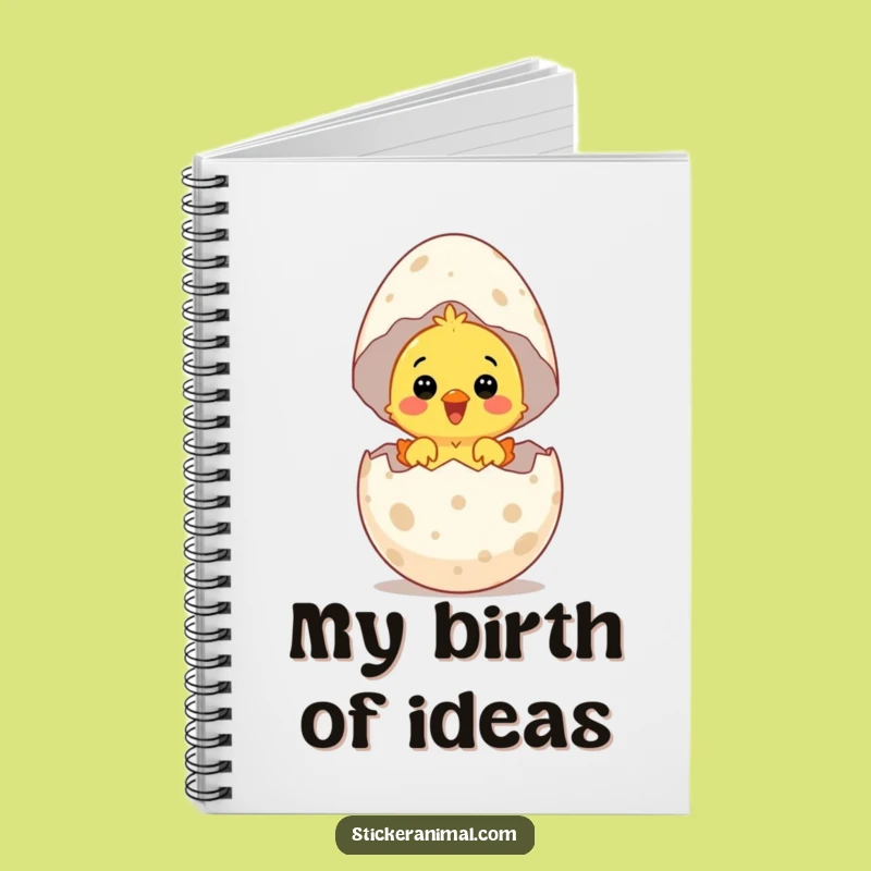 Funny Chick Hatching Notebook: Surprised Baby Bird, Jot Down Delights