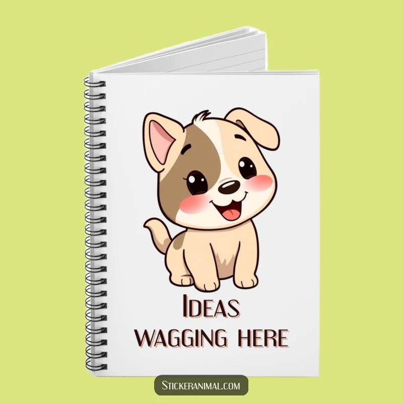 Funny Dog Wag Journal: Enthusiastic Character Note-Taking Gift